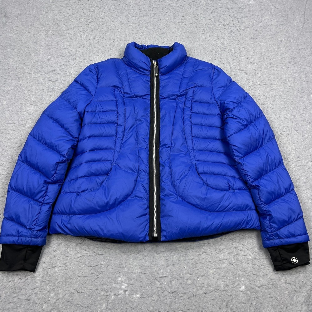 Halifax Traders Down Jacket Women's XL Blue‎ Full Zip Packable Feathers Puffer